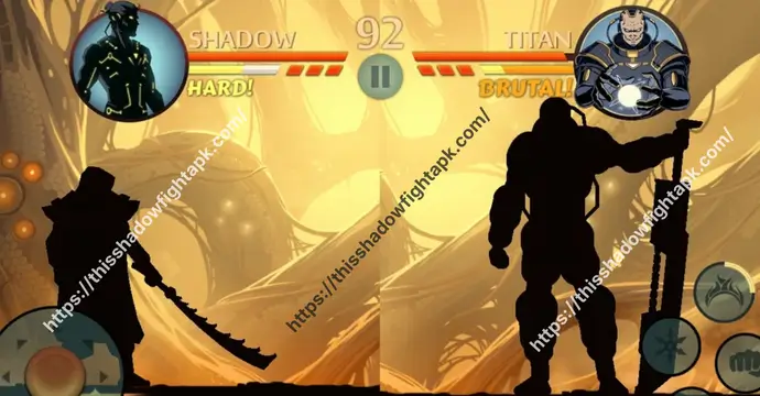 Shadow Fight 2 Titan MOD APK 11 Real gameplay combat scene in Shadow Fight 2 Titan MOD APK