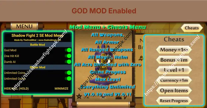 SF2 Special Edition 12 God mode enabled in Shadow Fight 2 Special Edition MOD