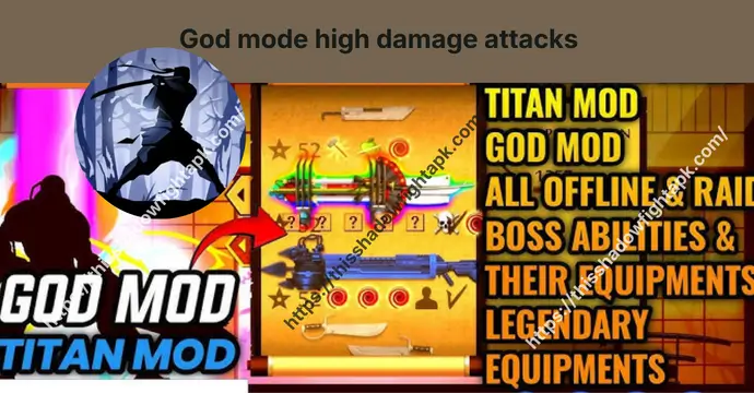 Shadow Fight 2 Titan MOD APK 8 God mode activated with high damage attacks in Titan MOD APK