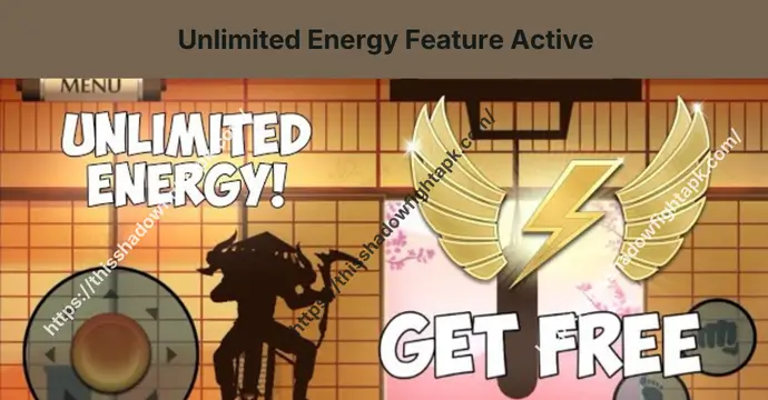 Shadow Fight 2 Titan MOD APK 9 Unlimited energy feature enabled in Shadow Fight 2 Titan MOD