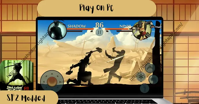 SF2 FOR PC/WINDOWS/MacOS 2 Shadow Fight 2 MOD APK running on PC using Android emulator