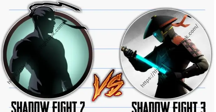 Shadow Fight 3 vs Shadow Fight 2 gameplay comparison side by side