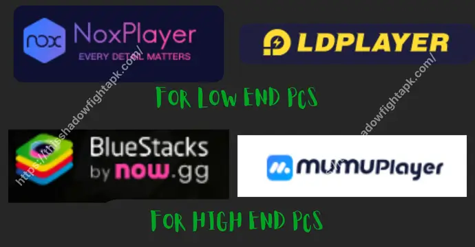 Best Android Emulators for Playing Shadow Fight Games on PC 6 Android emulator performance comparison on low-end and high-end PCs for Shadow Fight